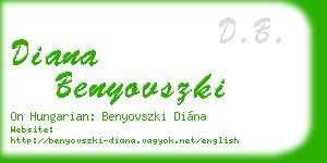 diana benyovszki business card